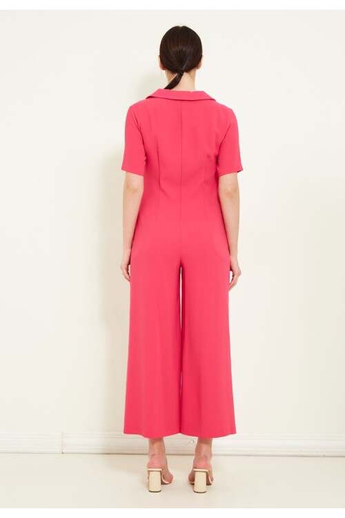 Modatalika Kadın Kısa Kollu Bol Paça Tulum