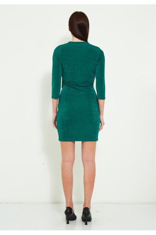 Modatalika Kadın Kruvaze Yaka Kısa Elbise