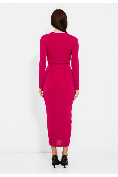 Modatalika  Kadın Önden Büzgülü Tasarım Abiye Elbise