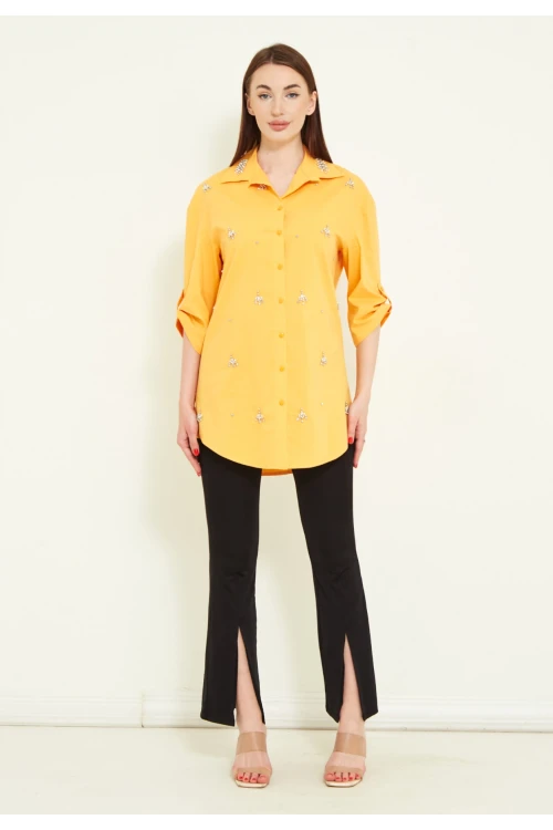 Modatalika Kadın Taşlı Gömlek