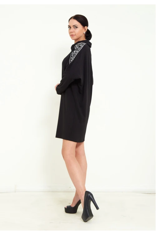 Modatalika Kadın Triko Taş İşlemeli Tasarım Midi Elbise