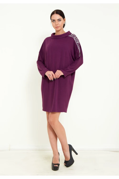 Modatalika Kadın Triko Taş İşlemeli Tasarım Midi Elbise