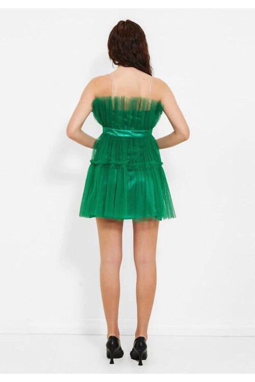 Modatalika Kadın Tüllü Kabarık Mini Parti Elbisesi