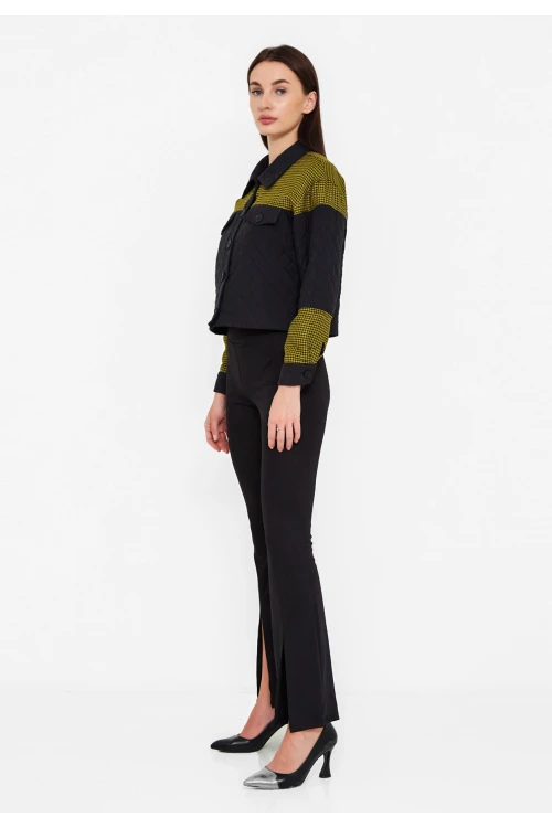 Modatalika Kadın Uzun Kollu Boydan Düğmeli Ceket