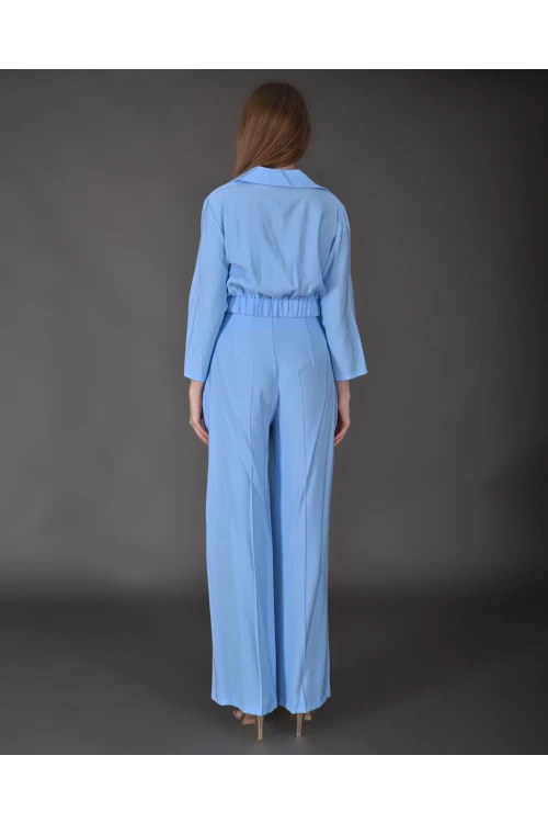 Modatalika Kadın Yeni Sezon Crop Ceket Pantolon Takım