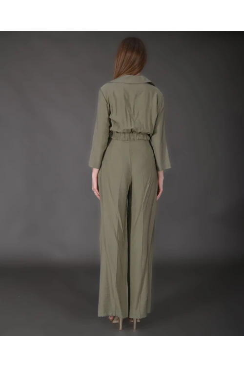 Modatalika Kadın Yeni Sezon Crop Ceket Pantolon Takım