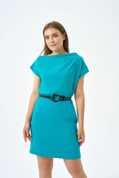 Modatalika Kemer Aksesuar Detaylı Mini Tasarım Elbise