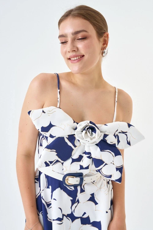 Modatalika Skuba Kumaş Mini Boy Varak Ve Dijital Baskı Detaylı Elbise