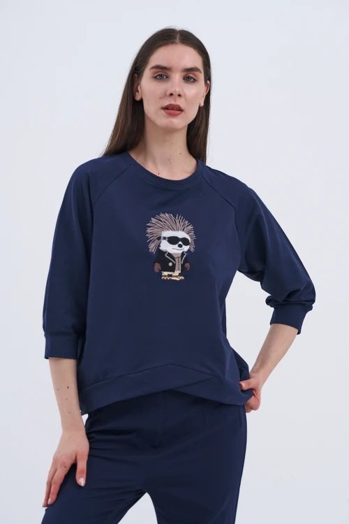 Trend Kadın Eğlenceli Ve Şık Sweatshirt