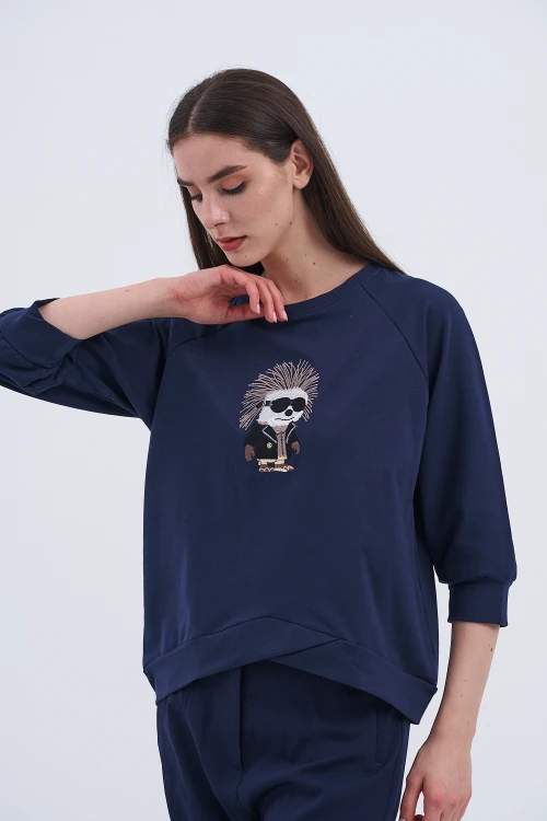 Trend Kadın Eğlenceli Ve Şık Sweatshirt