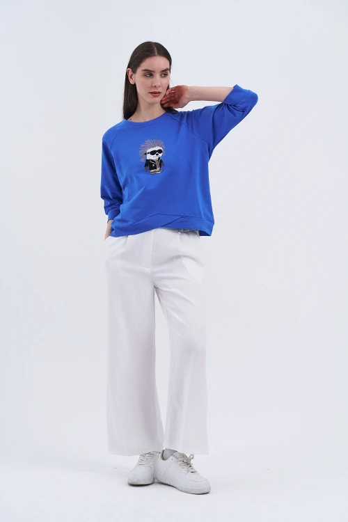 Trend Kadın Eğlenceli Ve Şık Sweatshirt