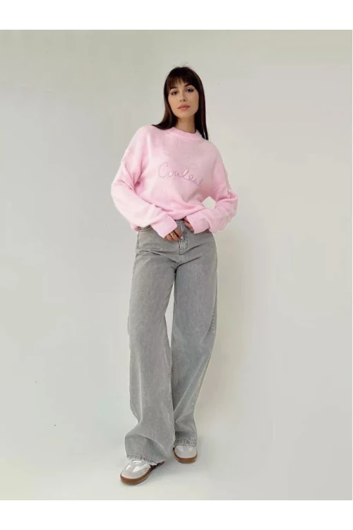 Trend Kadın Yeni Sezon Kadın Bisiklet Yaka Spor Oversize Triko