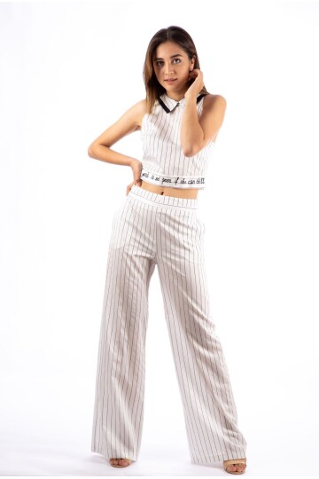 Modatalika Kadın Çizgili Alt Üst Takım