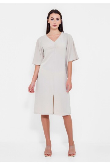 Modatalika Kadın Önden Yırtmaçlı Midi Elbise